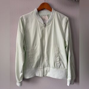 Anthropologie Hei Hei Lightweight Bomber Jacket Mint Green Aloe Women’s Large